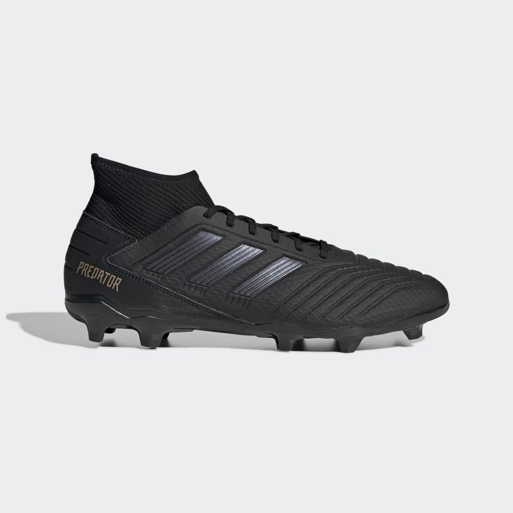 Ghete Fotbal Adidas Predator 19.3 Firm Ground Barbati Romania - Negrii/Aurii Metal F35594